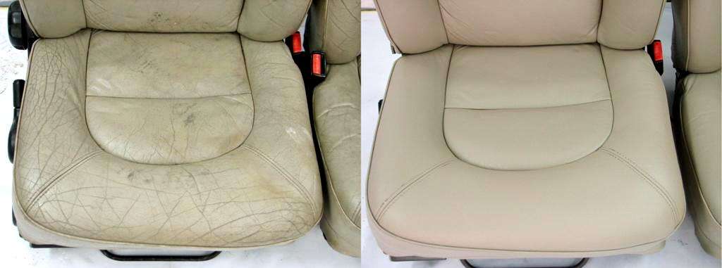 Ремонт кожаного кресла в автомобиле